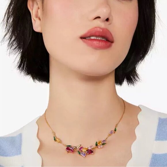 $129 Kate Spade Greenhouse Floral Necklace - Picture 4 of 6